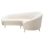 Celine Light Cream Curved Sofa By Diamond Sofa - Image 2