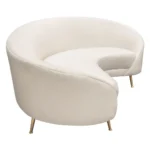 Celine Light Cream Curved Sofa By Diamond Sofa - Image 4