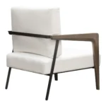 Blair Wood Accent Chair in White By Diamond Sofa - Image 3