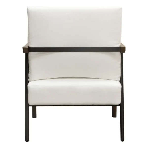 Blair Wood Accent Chair in White By Diamond Sofa - Image 4