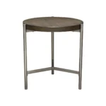 Atwood Grey Oak Circular End Table By Diamond Sofa - Image 3