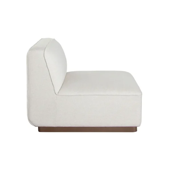 Aspen Linen Upholstered Chair in Cream By Diamond Sofa - Image 2