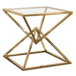 Aria Square Glass Top End Table By Diamond Sofa