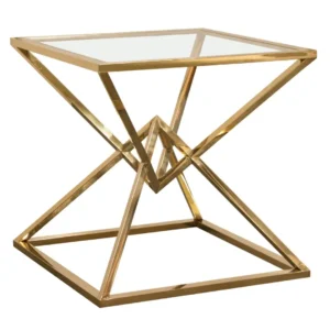 Aria Square Glass Top End Table By Diamond Sofa