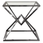 Aria Square Glass Top End Table By Diamond Sofa - Image 2