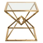 Aria Square Glass Top End Table By Diamond Sofa - Image 3