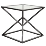 Aria Square Glass Top End Table By Diamond Sofa - Image 4