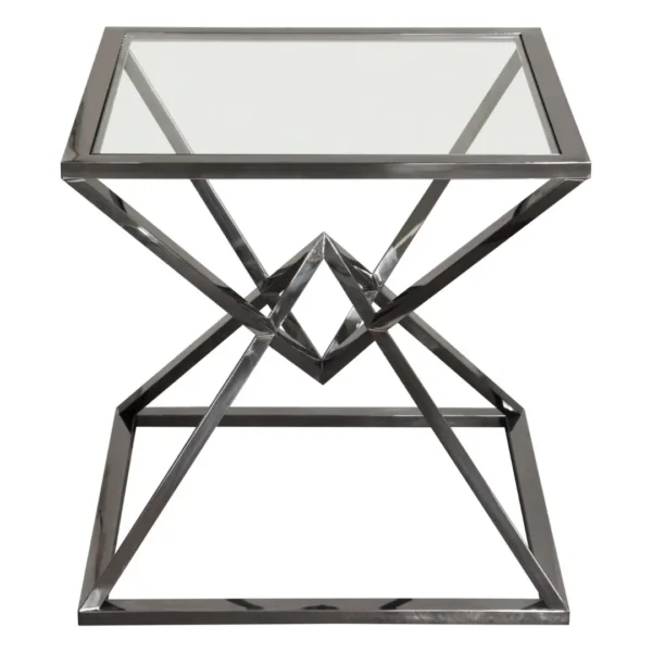 Aria Square Glass Top End Table By Diamond Sofa - Image 5