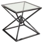 Aria Square Glass Top End Table By Diamond Sofa - Image 6