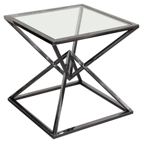 Aria Square Glass Top End Table By Diamond Sofa - Image 6