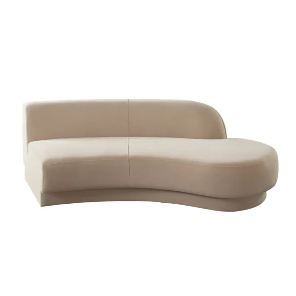 Zelda Curved Chaise Lounge With Pillow Ball By Diamond Sofa - Image 3