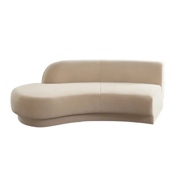 Zelda Curved Chaise Lounge With Pillow Ball By Diamond Sofa - Image 4