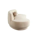Zelda Curved Chaise Lounge With Pillow Ball By Diamond Sofa - Image 6