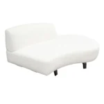 Vesper Curved White Chaise Lounge By Diamond Sofa