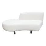 Vesper Curved White Chaise Lounge By Diamond Sofa - Image 3