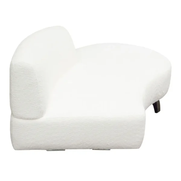Vesper Curved White Chaise Lounge By Diamond Sofa - Image 5