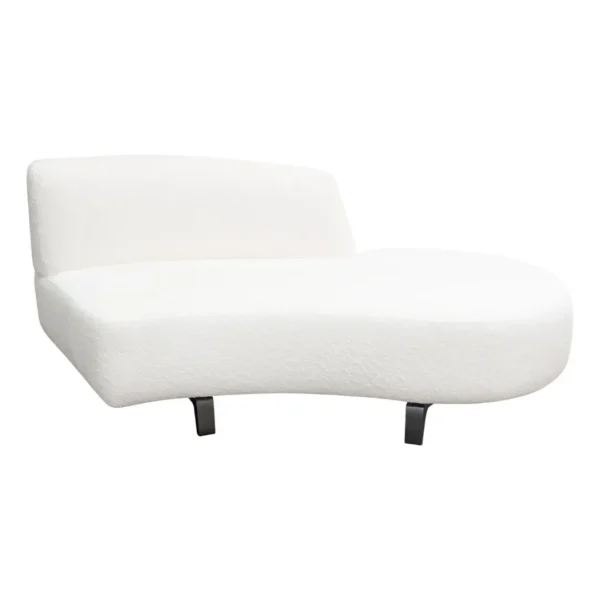 Vesper Curved White Chaise Lounge By Diamond Sofa - Image 4