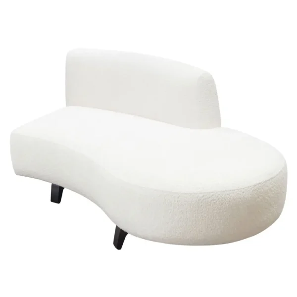 Vesper Curved White Chaise Lounge By Diamond Sofa - Image 6