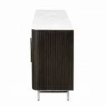 Clayten Espresso Server with Marble Top & Fireplace by ACME - Image 6