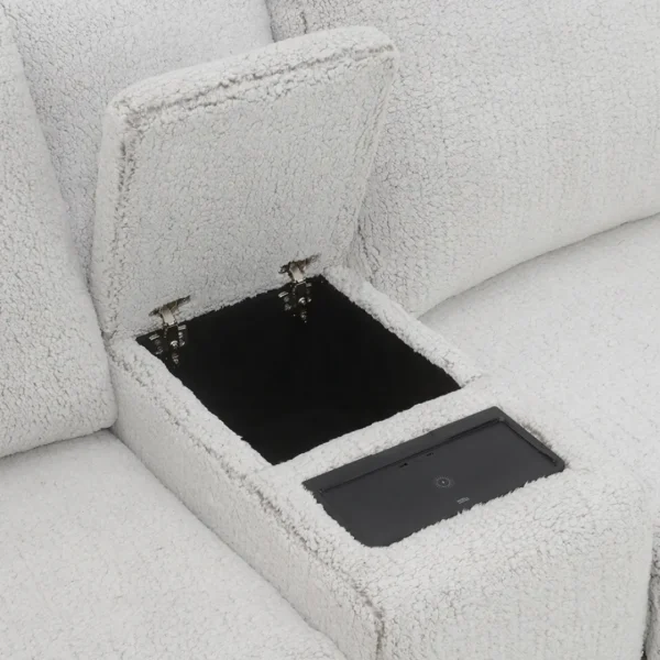 Tarrance Gray Modular Console with Wireless Charging by ACME - Image 4