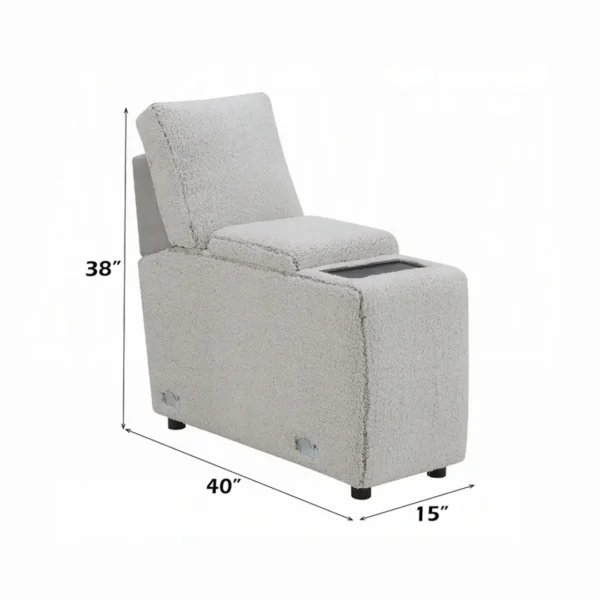 Tarrance Gray Modular Console with Wireless Charging by ACME - Image 8