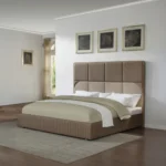 Marcelino Beige Leather Upholstered Bed Eastern King by ACME