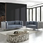 Contemporary Sofa Set Velvet 2 Piece By McFerran