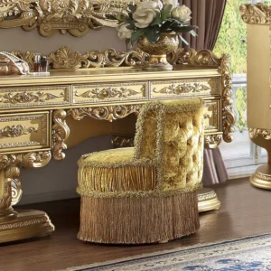 Bernadette Gold Stool Chair by ACME
