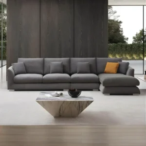 Linen Gray Sectional Sofa 3PC By McFerran