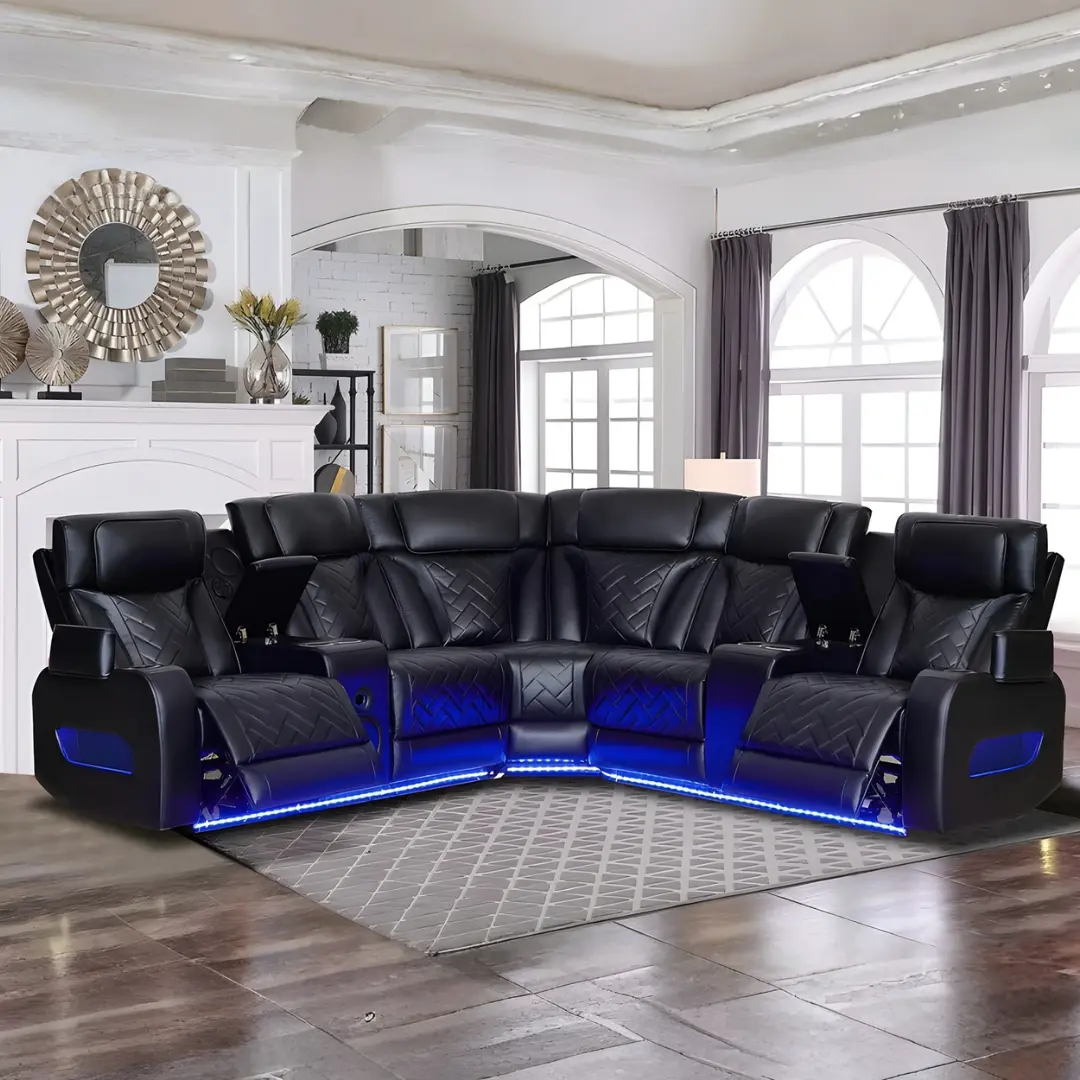 Leather Recliner Loveseat By McFerran | U-Trade Furniture Leather Recliner Loveseat By McFerran - Image 1