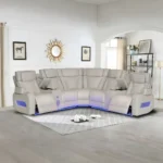 Leather Corner Wedge Sectional Sofa By Mcferran