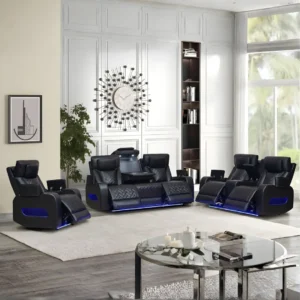 Leather Black Recliner Chair By McFerran
