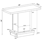 Reston Cappuccino Sofa Console Table By Coaster Furniture - Image 7