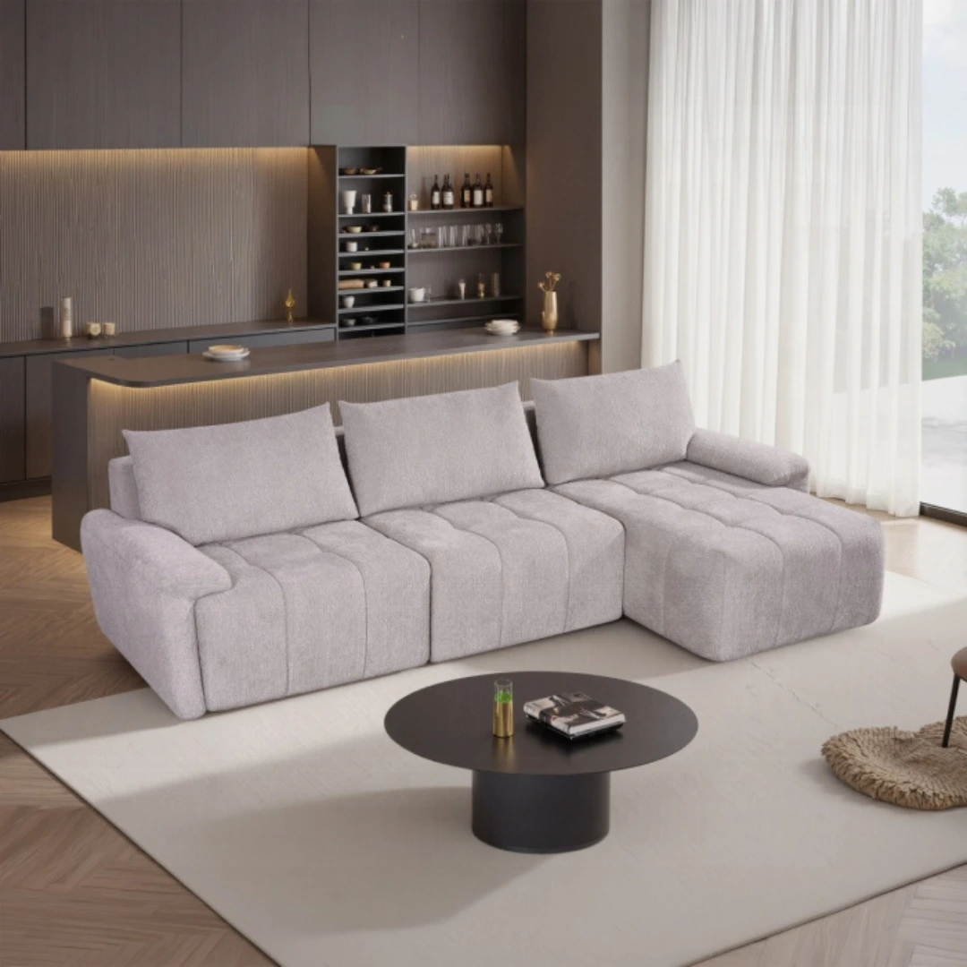 Dorcas Grey Sectional Sofa by ACME | U-Trade Furniture Dorcas Grey Sectional Sofa by ACME - Image 1