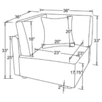Elysia Chenille Wedge Corner Sectional By Coaster Furniture - Image 7