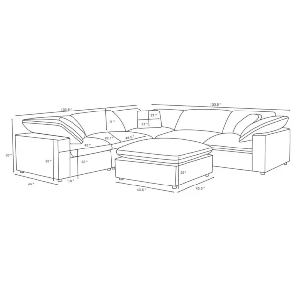 Raleigh L-Shaped Sectional Sofa By Coaster Furniture - Image 11