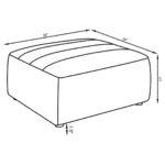 Sunny Square Ottoman Pouf By Coaster Furniture - Image 5
