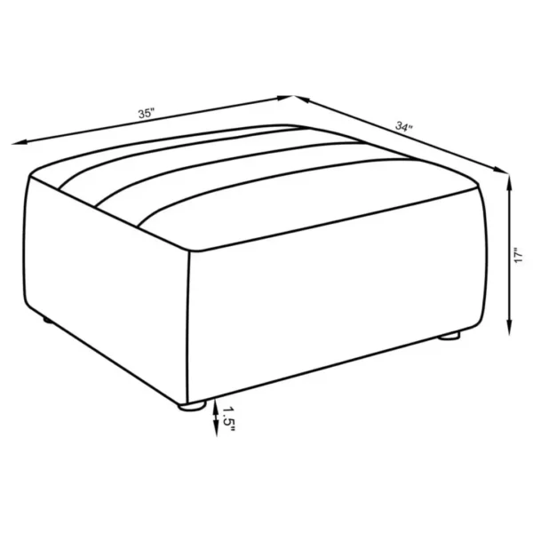 Sunny Square Ottoman Pouf By Coaster Furniture - Image 5