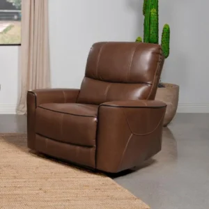 Greenfield Leather Power Recliner Chair By Coaster Furniture