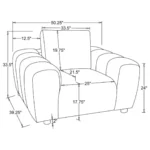 Burnett Chenille Armchair Tufted By Coaster Furniture - Image 10