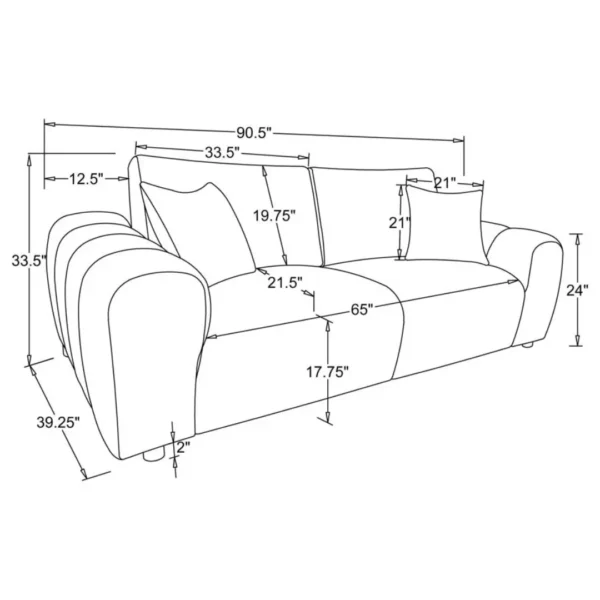 Burnett Chenille Tufted Sofa By Coaster Furniture - Image 10
