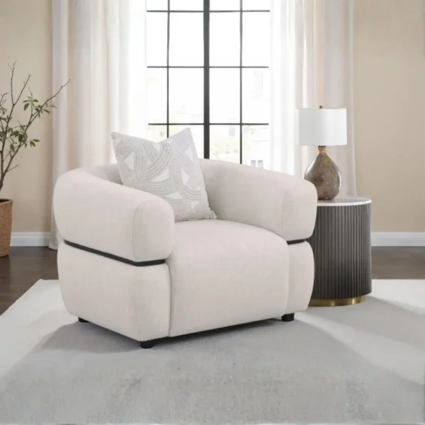 Jeanette 3-Piece Beige Sofa Set By Coaster Furniture - Image 4