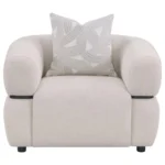 Jeanette Modern Beige Armchair By Coaster Furniture - Image 2