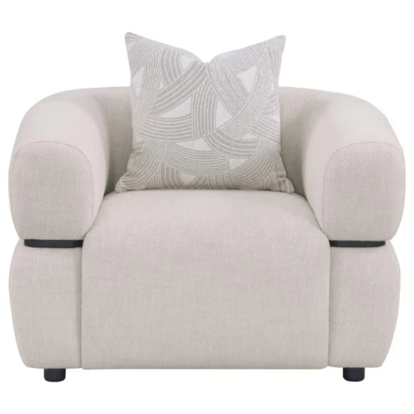 Jeanette Modern Beige Armchair By Coaster Furniture - Image 2