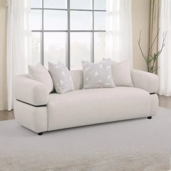 Jeanette 3-Piece Beige Sofa Set By Coaster Furniture - Image 3