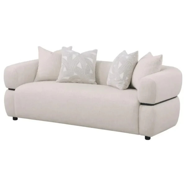 Jeanette 84-Inch Sofa Beige By Coaster Furniture - Image 3