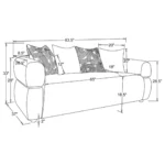Jeanette 84-Inch Sofa Beige By Coaster Furniture - Image 7