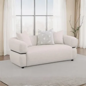 Jeanette 73-Inch Beige Loveseat By Coaster Furniture
