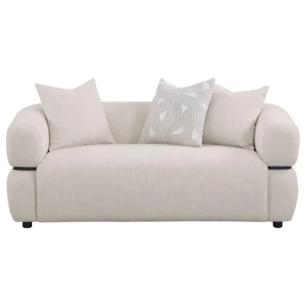 Jeanette 73-Inch Beige Loveseat By Coaster Furniture - Image 2