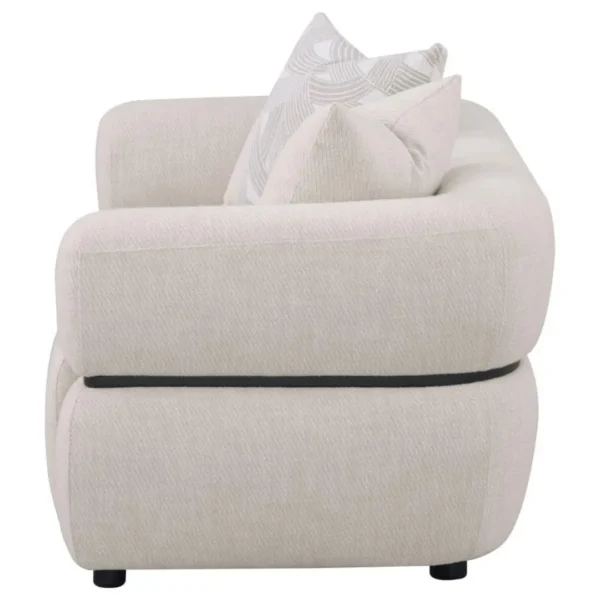 Jeanette 73-Inch Beige Loveseat By Coaster Furniture - Image 4